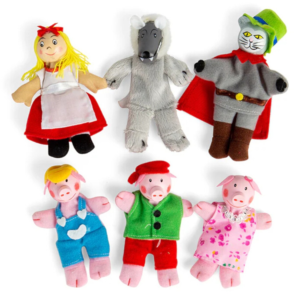 Pacynki na palec Czerwony Kapturek do teatrzyku dla dzieci