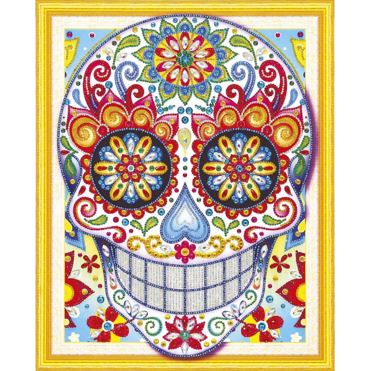 Haft diamentowy Dia de Los Muertos - fasetowane diamenciki XXL, Graine Creative