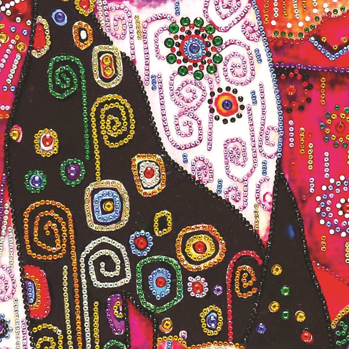 Haft diamentowy Kot - fasetowane diamenciki XXL, Graine Creative