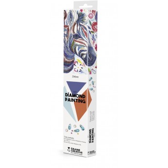 Haft diamentowy Zebra - fasetowane diamenciki XXL, Graine Creative