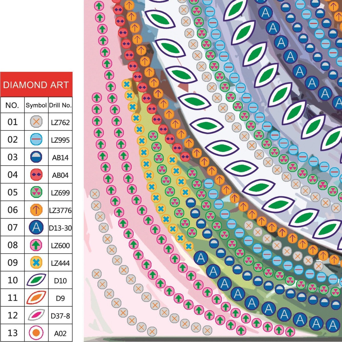 Haft diamentowy Zebra - fasetowane diamenciki XXL, Graine Creative