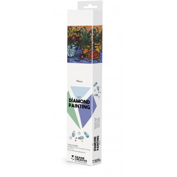 Haft diamentowy Kwiat - fasetowane diamenciki XXL, Graine Creative