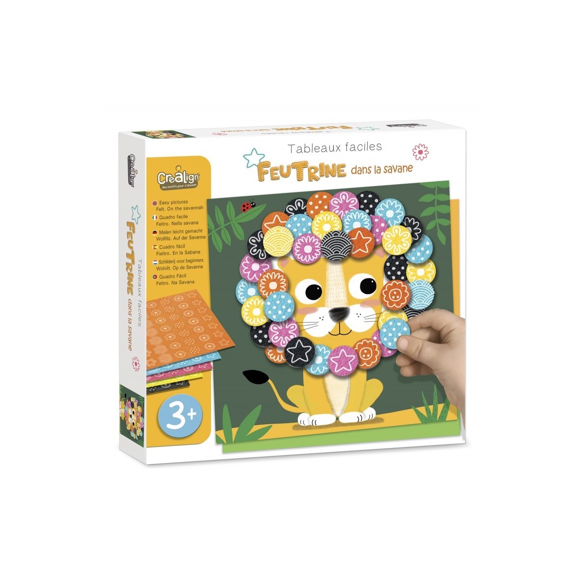 Crea Lign' Obrazy filcowe Sawanna zabawka plastyczna +3 | Dadum