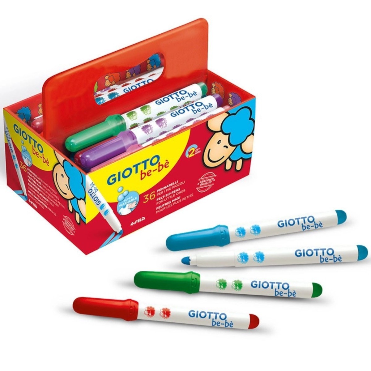 Giotto Bebe 36 pisaków dla 2 latków grube zaokrąglone | Dadum Kraków