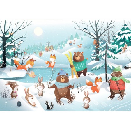 Calypto Puzzle 54 elementy Zabawy na śniegu 7807 Calypto Puzzle 54 elementy Zabawy na śniegu 7807