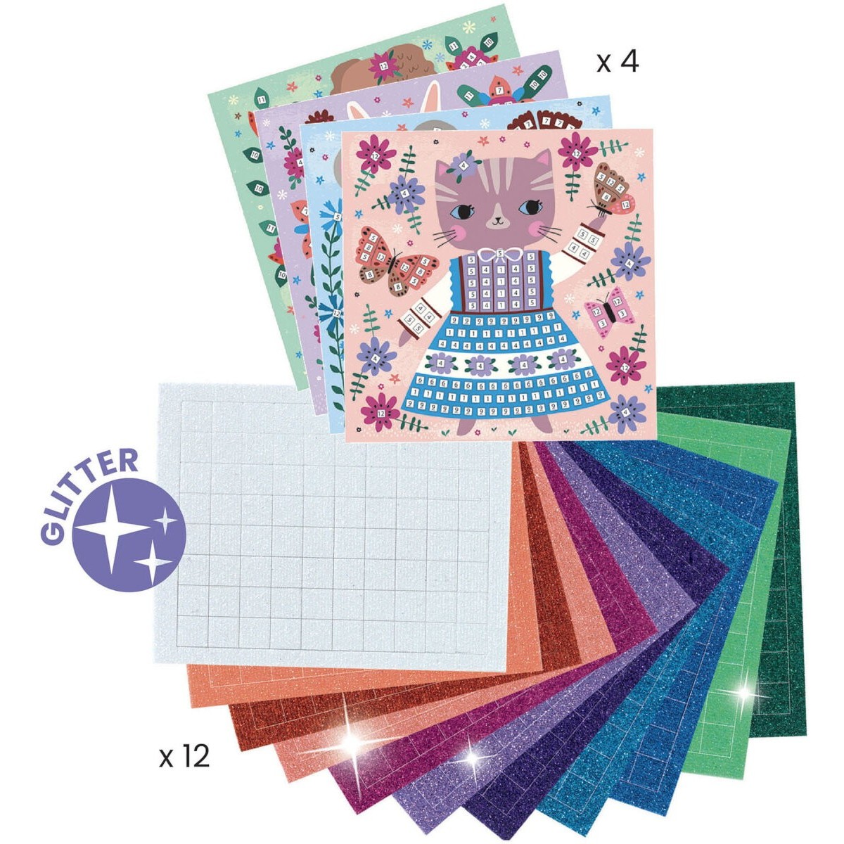 Djeco Mozaiki do robienia Piękne Zwierzątka +5