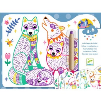 Magiczne kolorowanki Leśne Zwierzątka +3, Djeco