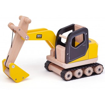 BigJigs Drewniana koparka ruchoma do zabawy +2