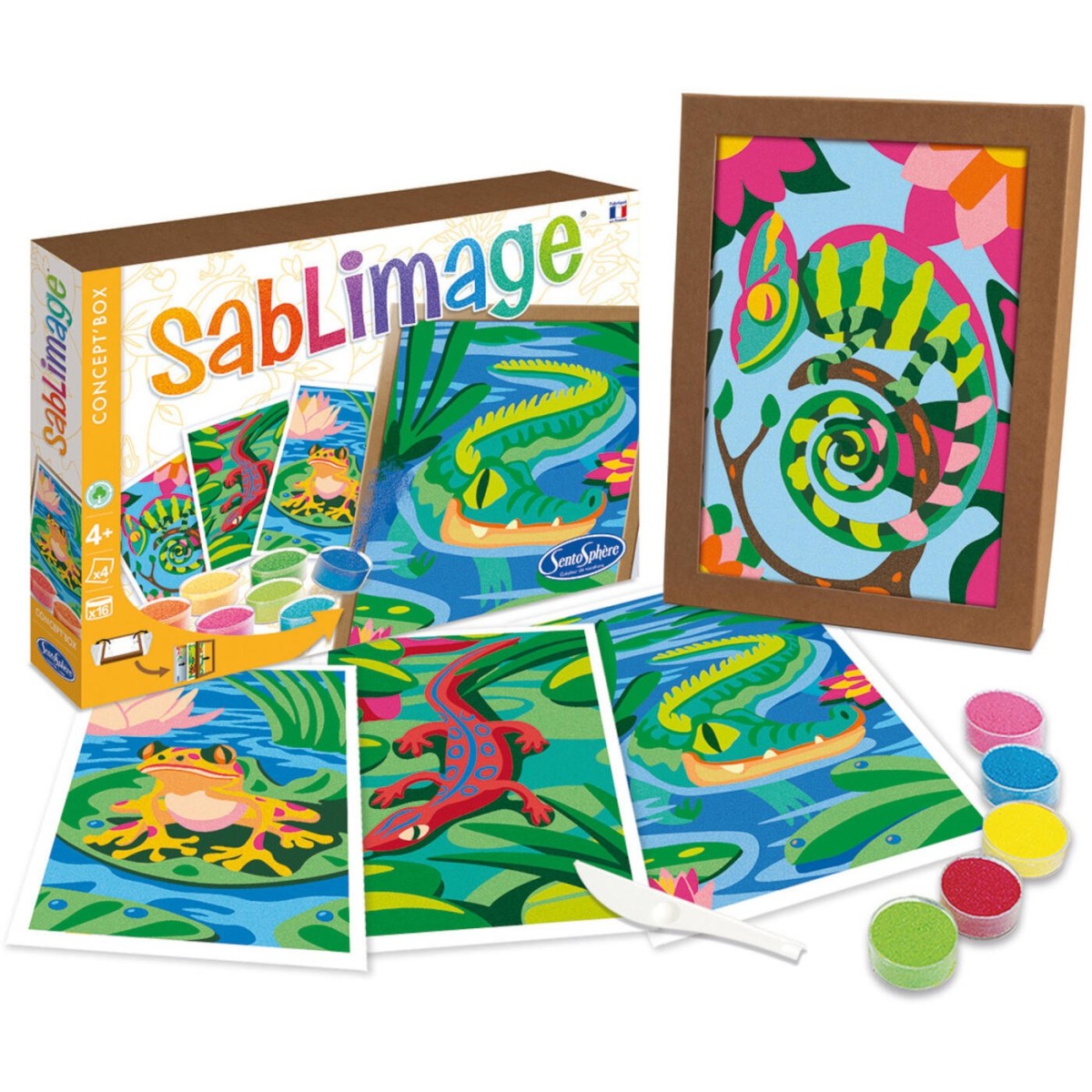 Sablimage W Wysokich Trawach 4 obrazki piaskowe +4, SentoSphere