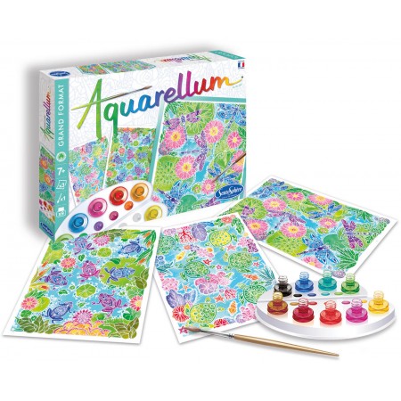 Aquarellum Z Lotu Ptaka 3 duże obrazy i farby +7, SentoSphere