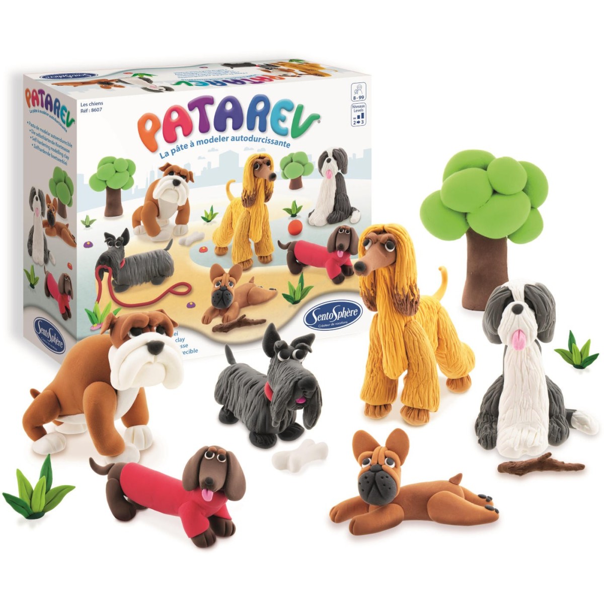 Paterev Pieski duży zestaw 9 kolorów +8, SentoSphere