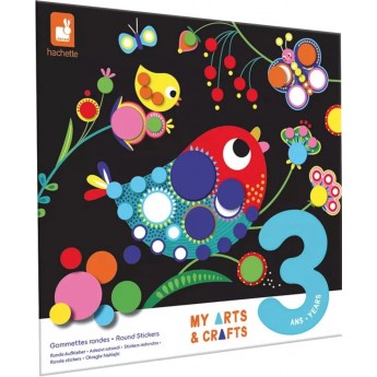 Janod Zestaw kreatywny Okrągłe Naklejki dla 3-latka