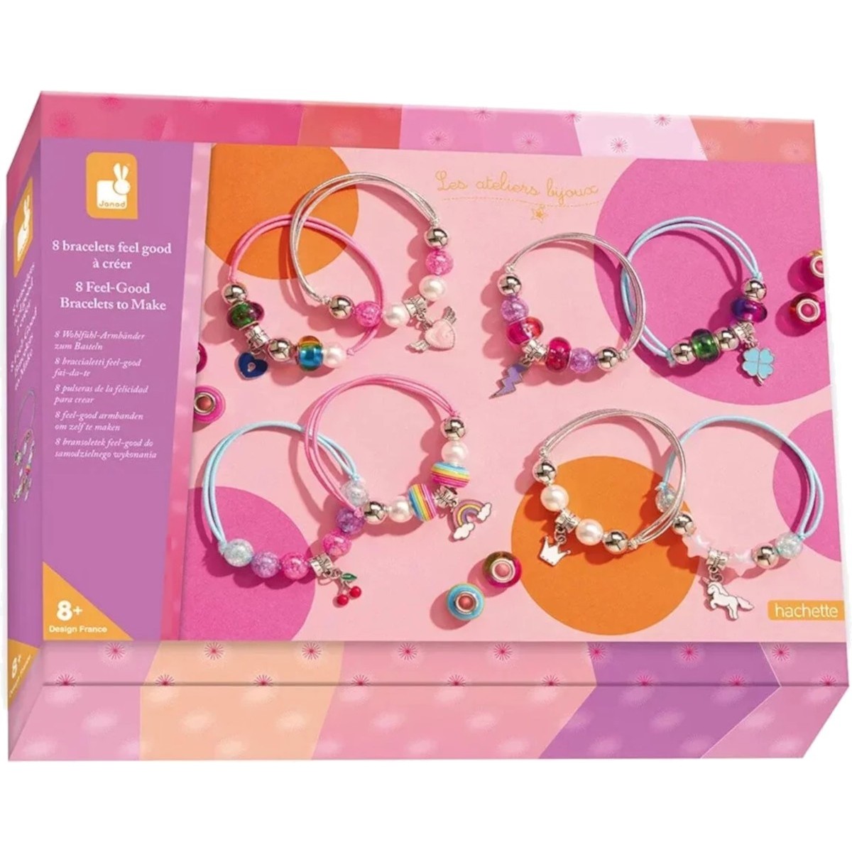 Janod Zestaw do tworzenia bransoletek szczęścia +8 | Dadum