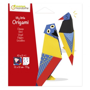 Papier origami mini Ptaki 12x12cm 20 arkuszy i naklejki