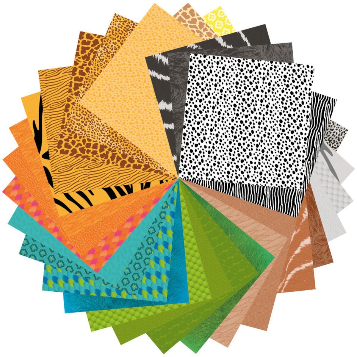 Papier Origami Zoo 20x20cm 60 arkuszy i naklejki