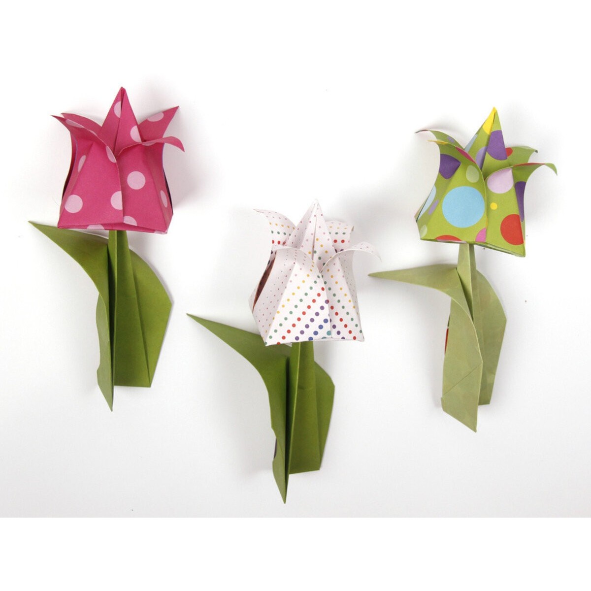 Papier Origami Kropki 20x20cm 60 arkuszy i naklejki