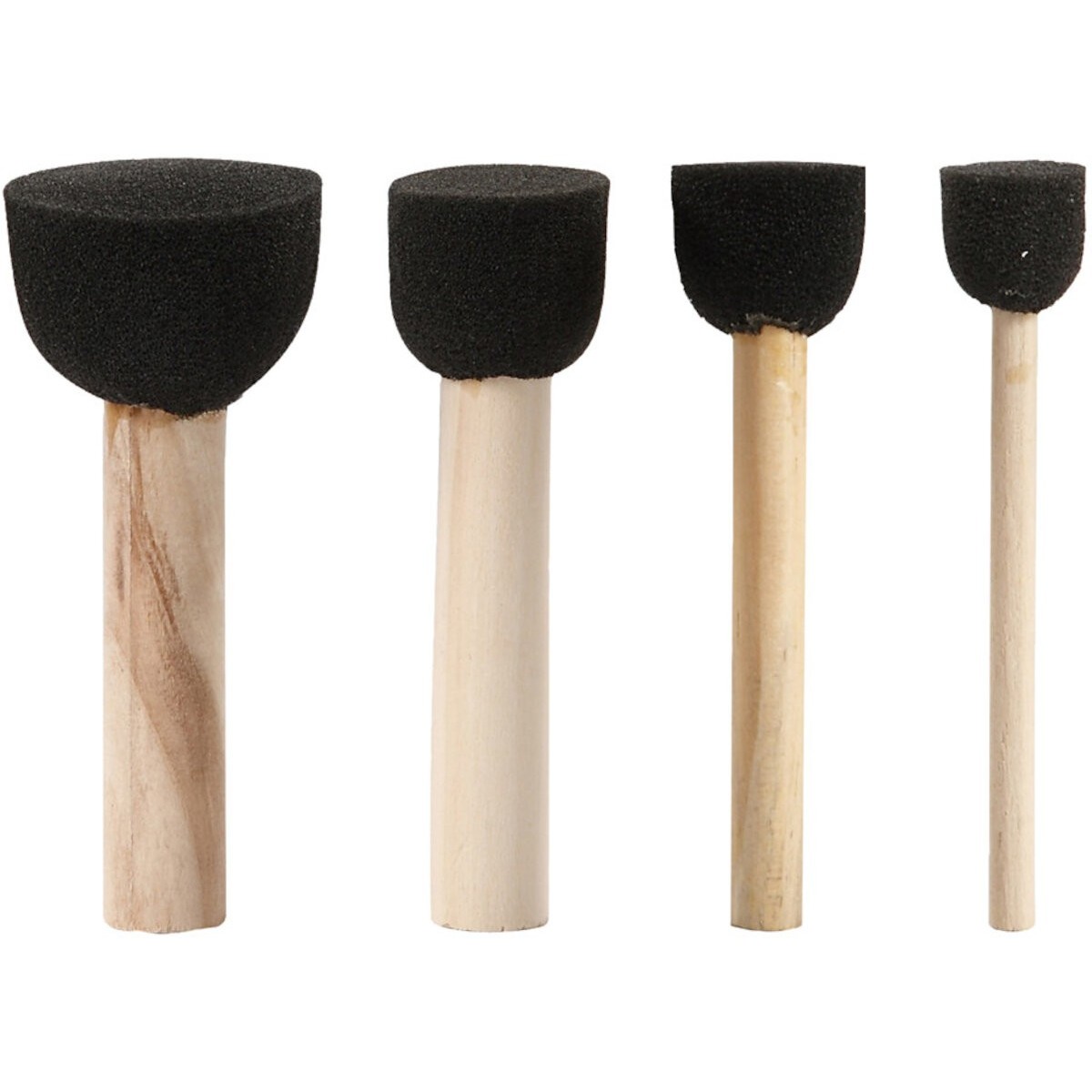 Pędzle gąbkowe do tapowania rożne średnicy 4 sztuki