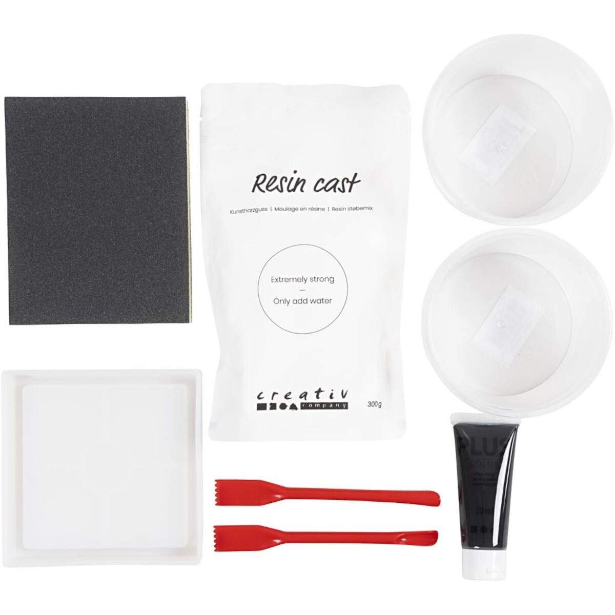 Taca kwadratowa z lastryko DIY - odlewy z żywycy do robienia