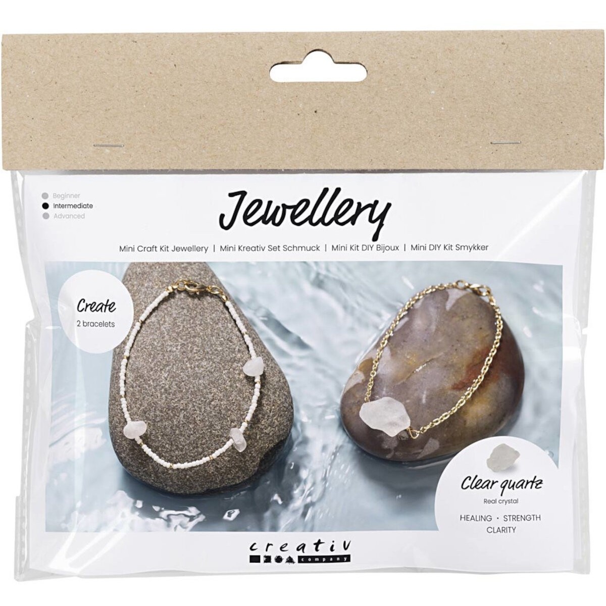 Bransoletki  do robienia z kryształów górskich i koralików rocaille