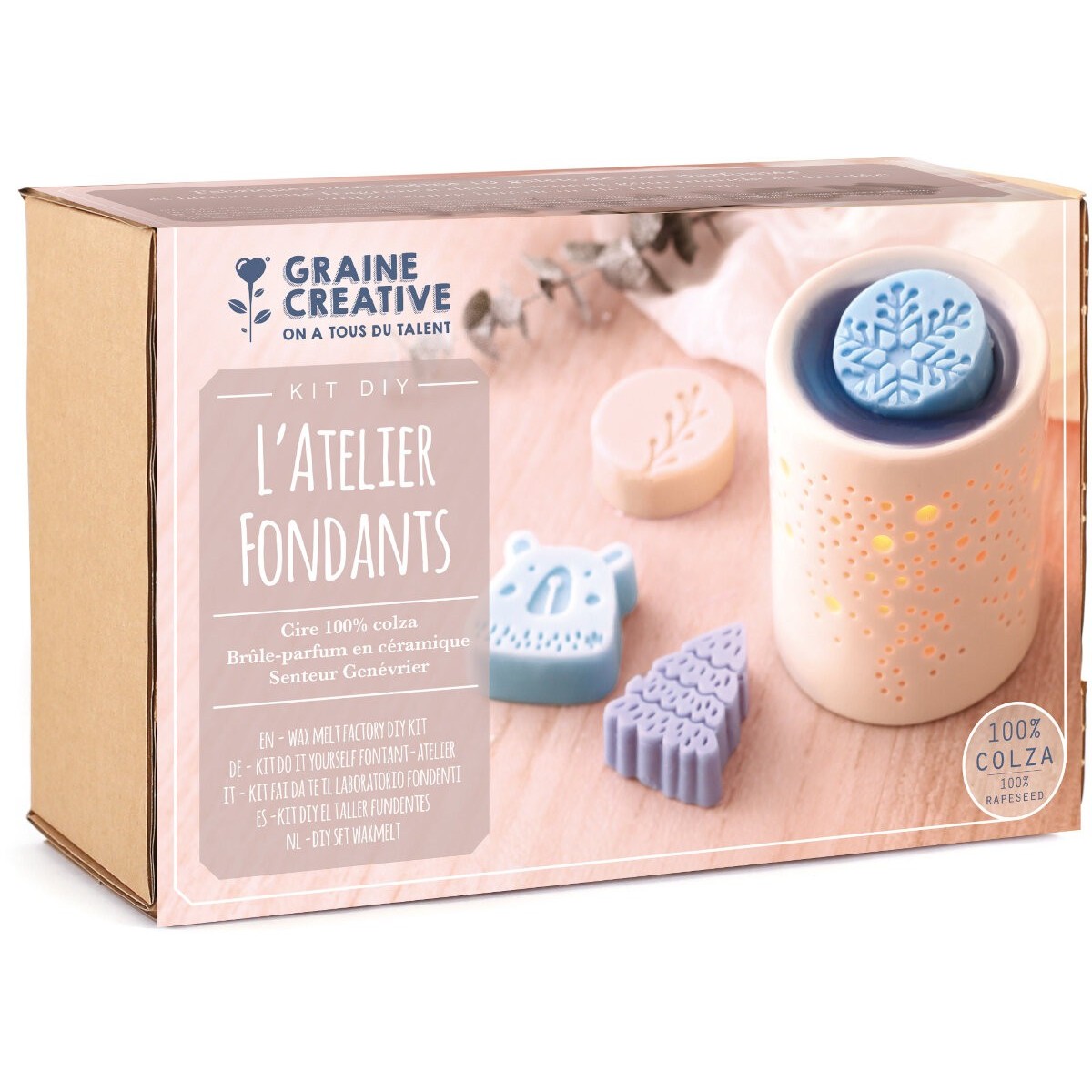 Kominek z woskiem zapachowym "Zima" zestaw DIY, Graine Creative