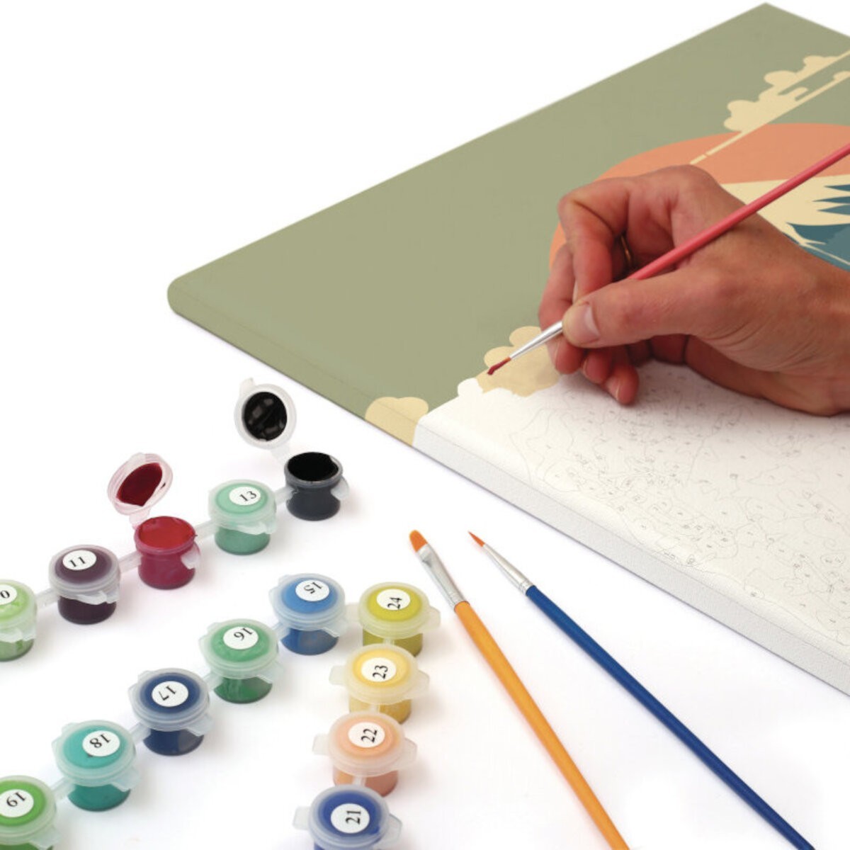 Malowanie po numerach "Góra Fuji" płótno na blejtramie 30x40