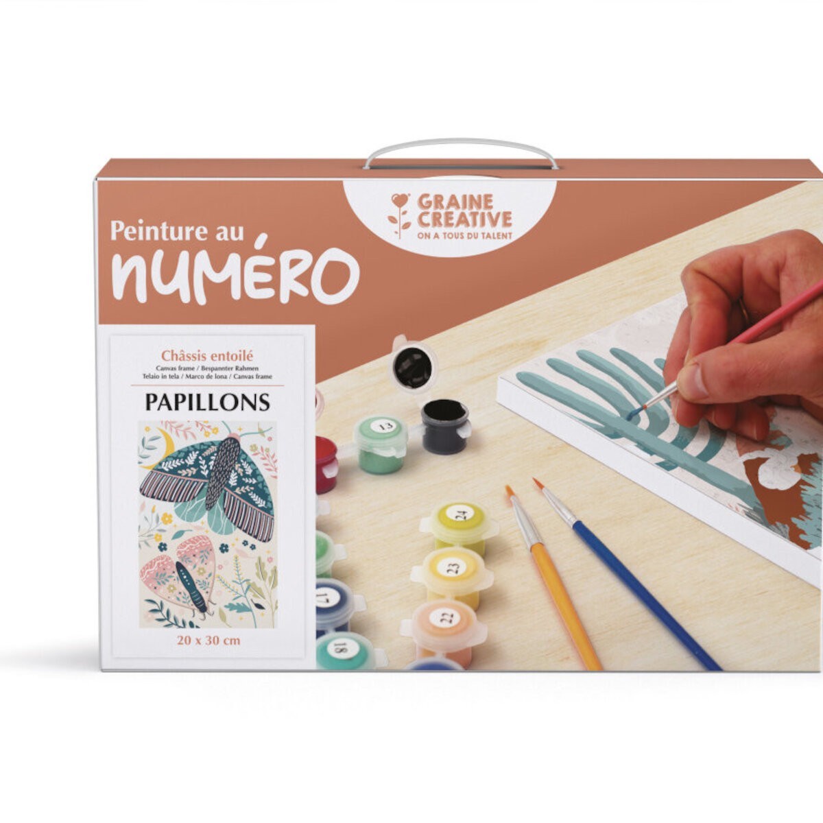 Malowanie po numerach "Motyle" płótno na blejtramie 30x40