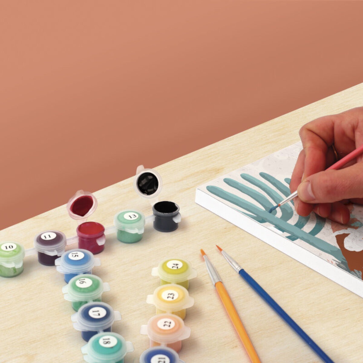 Malowanie po numerach "Kaktusy" płótno na blejtramie 30x40