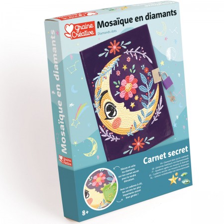 Pamiętnik na klucz do zdobienia diamencikami +8, Graine Creative Pamiętnik na klucz do zdobienia diamencikami +8, Graine Creative