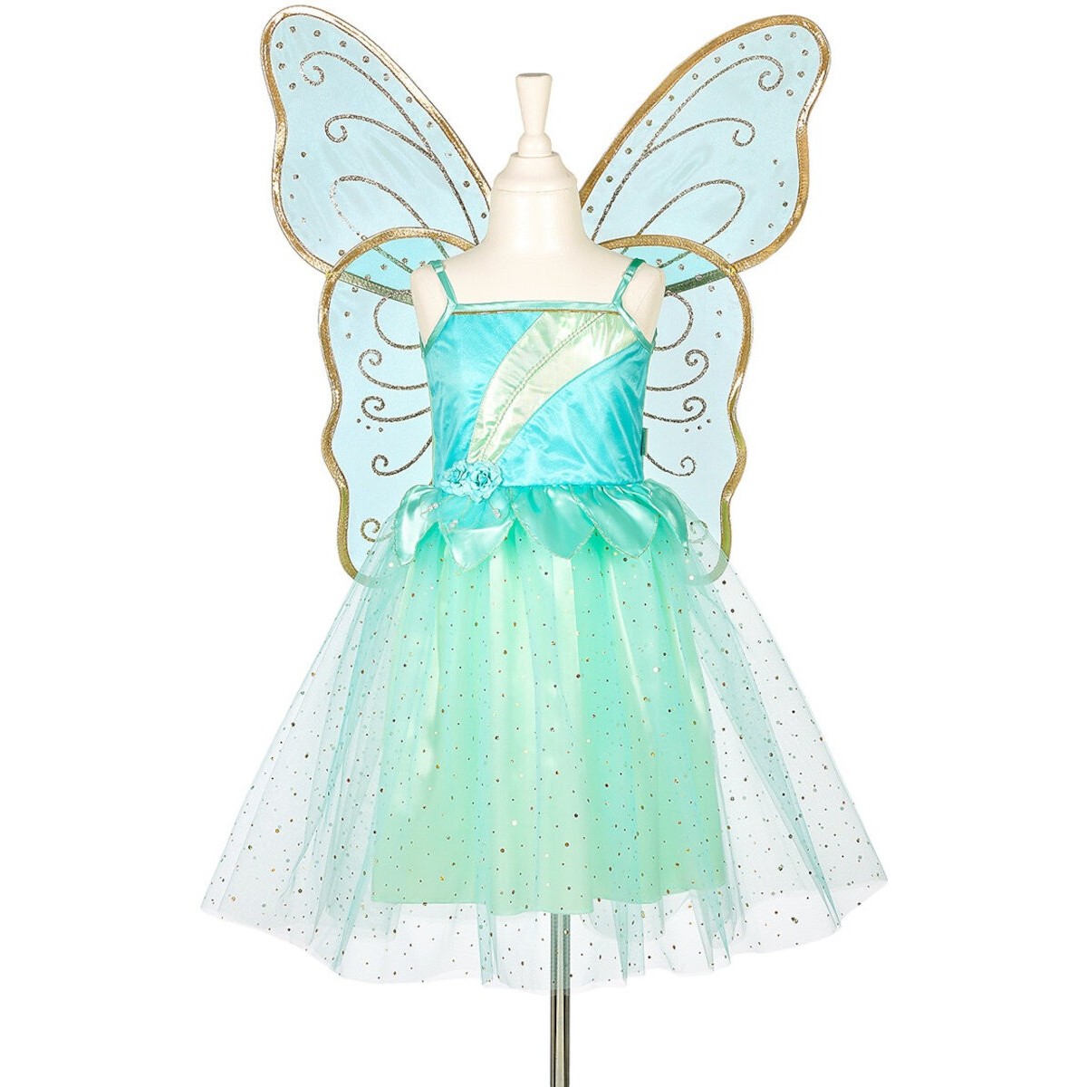 Strój wróżki miętowy Camille 128-140 ze skrzydłami, Souza!