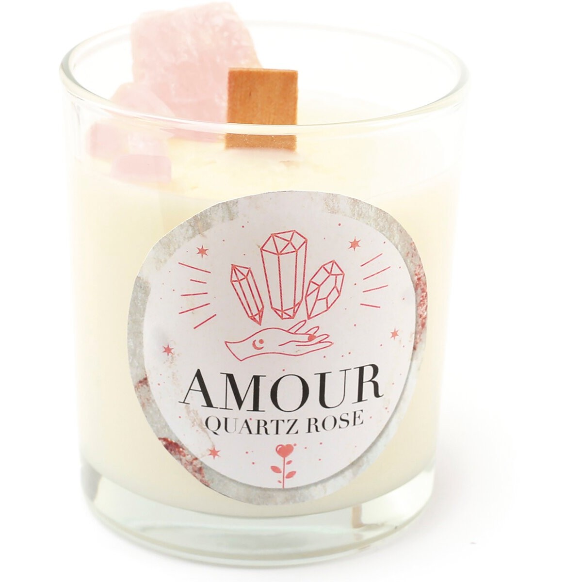 Zestaw DIY Świeca z różowym kwarcem do litoterapii, Graine Creative