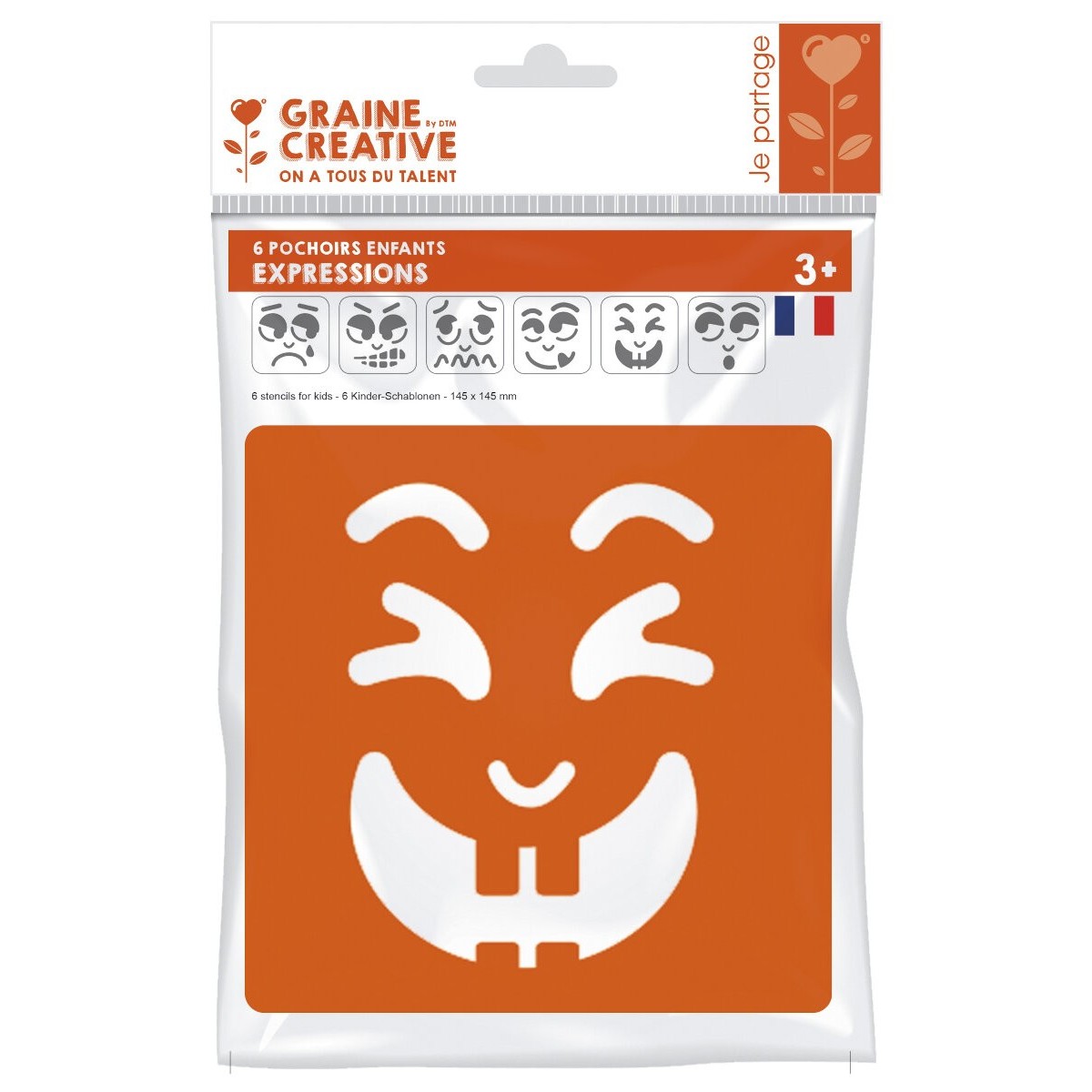 Szablony do rysowania i malowania Emocje 6 sztuk, Graine Creative