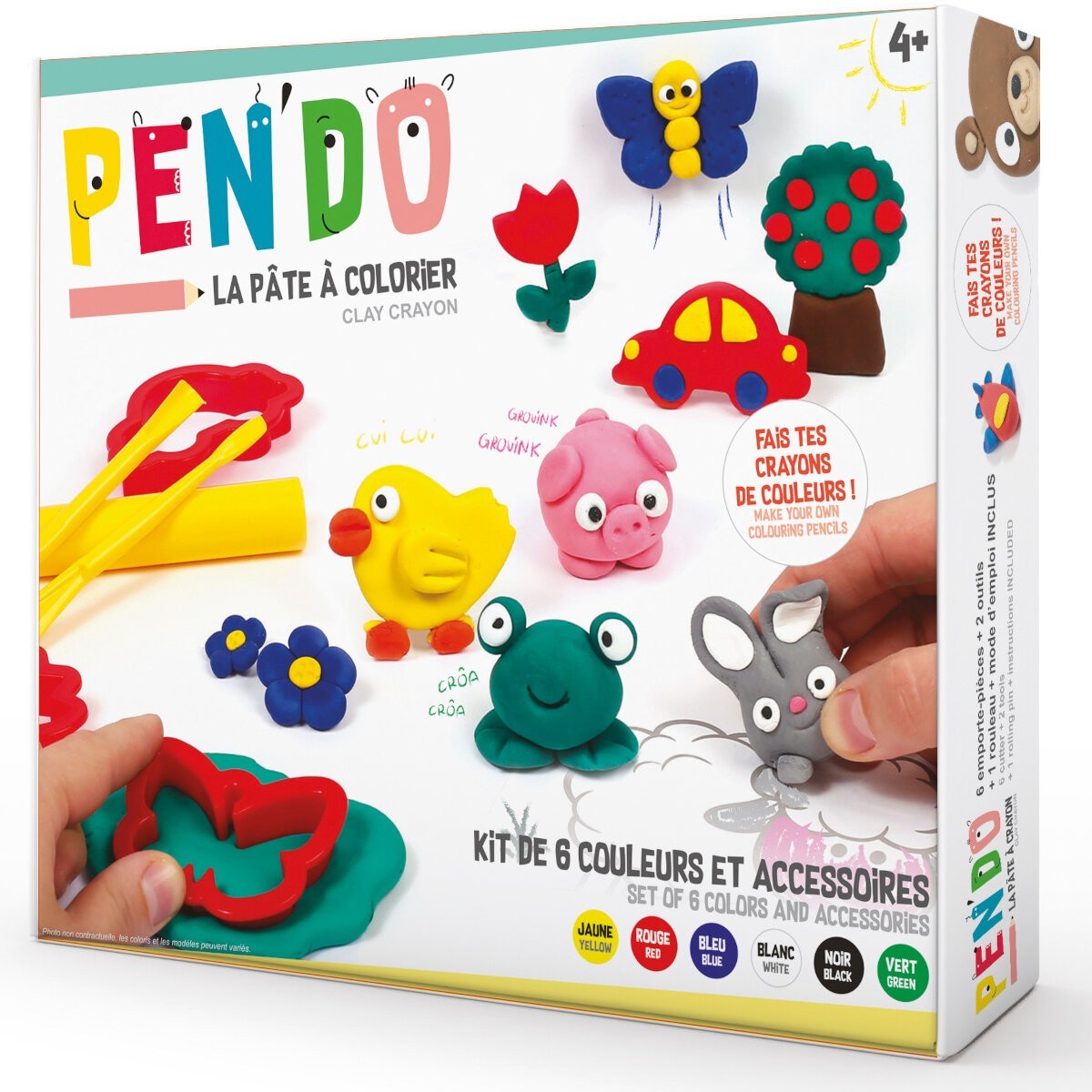 Pen'do 6x30g Zestaw z Masą do tworzenia kredek, Graine Creative