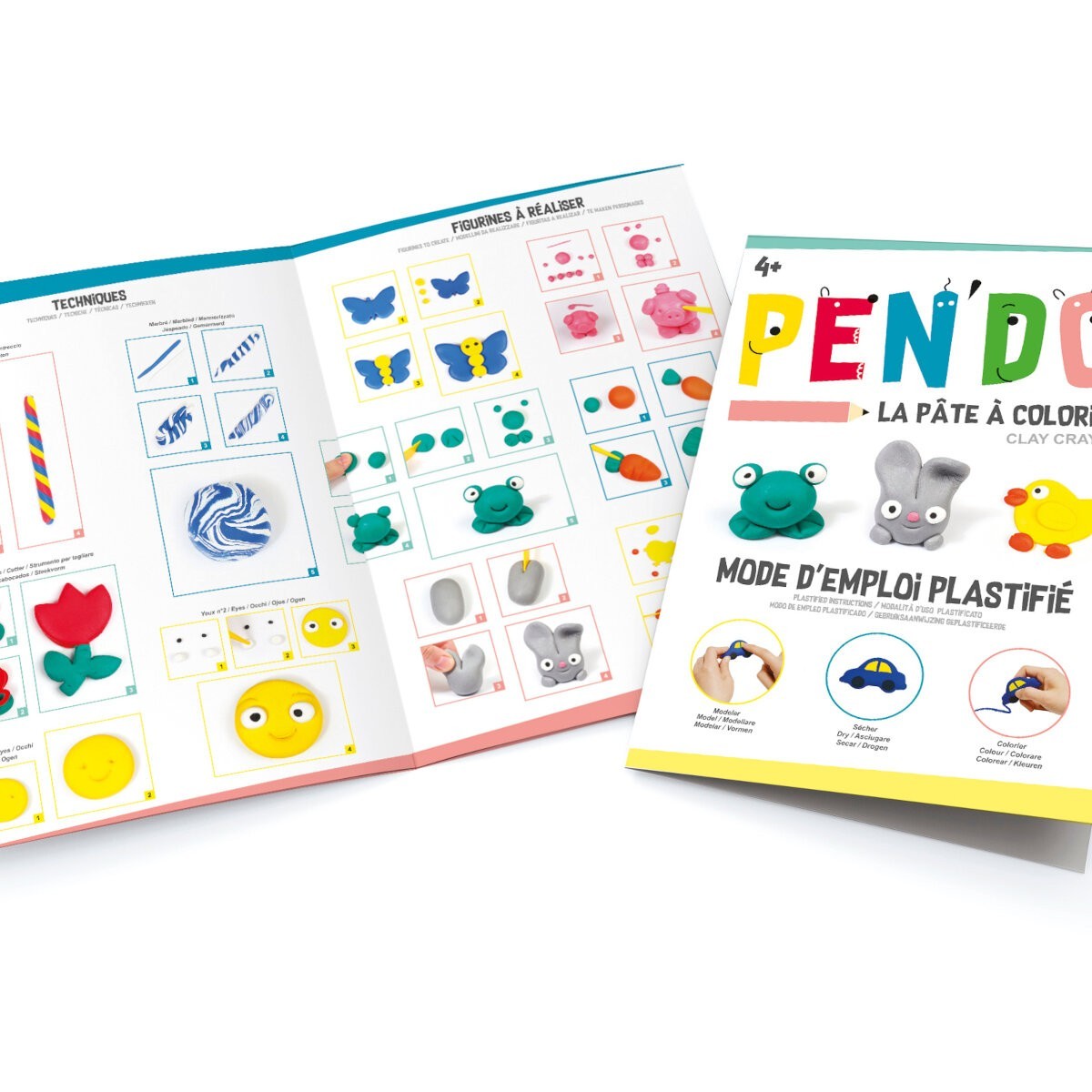 Pen'do 6x30g Zestaw z Masą do tworzenia kredek, Graine Creative