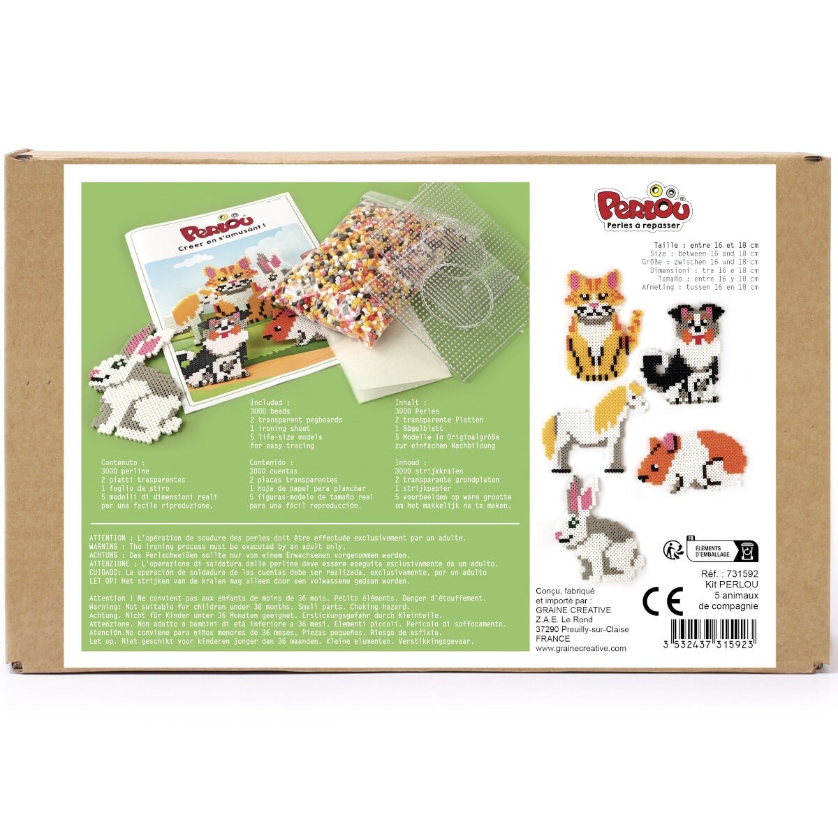 Zwierzęta Domowe z koralików do prasowania +5, Graine Creative