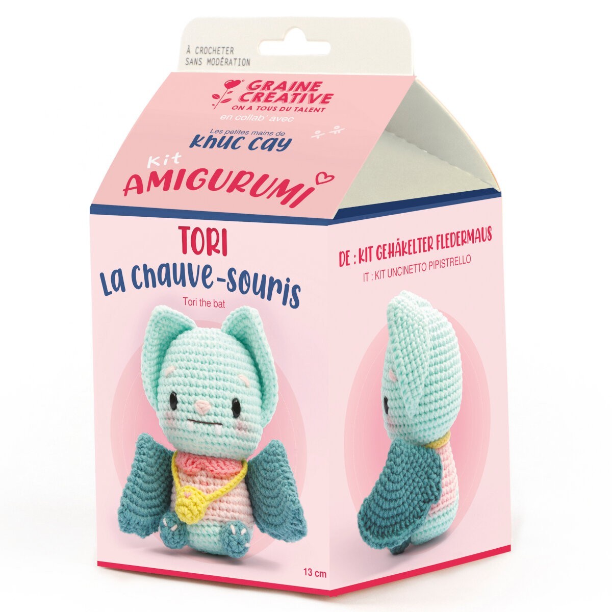 Zestaw do szydełkowania Nietoperz Amigurumi 13cm