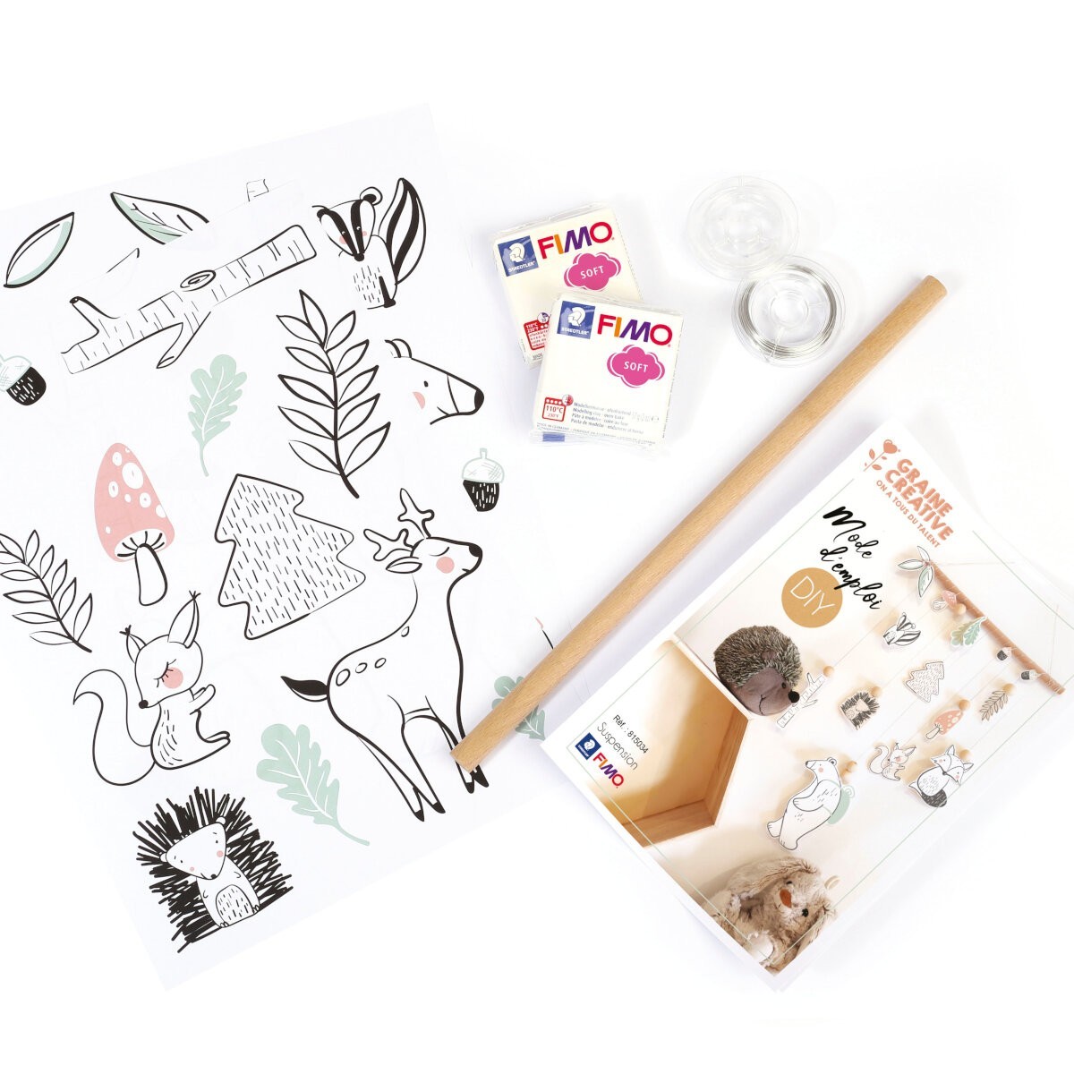 Zestaw Fimo do robienia zawieszki Las