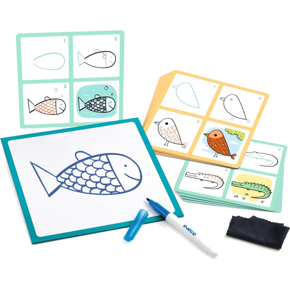 Zwierzęta Egzotyczne krok po kroku - nauka rysowania, Djeco