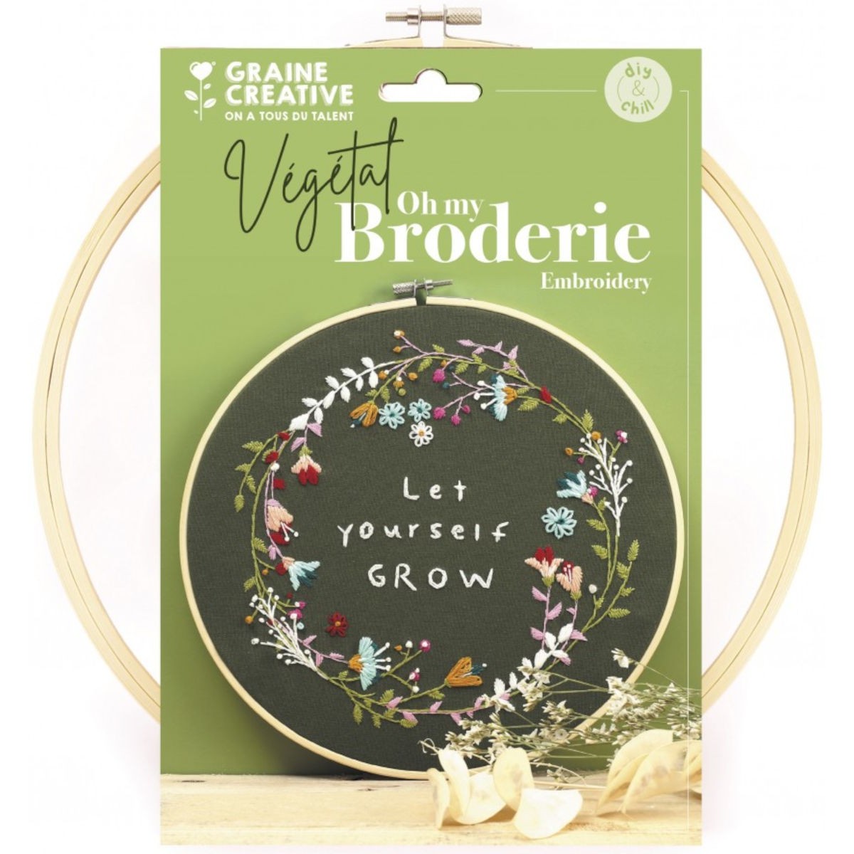 Zestaw do haftowania Let Yourself Grow dla średnio zaawansowanych