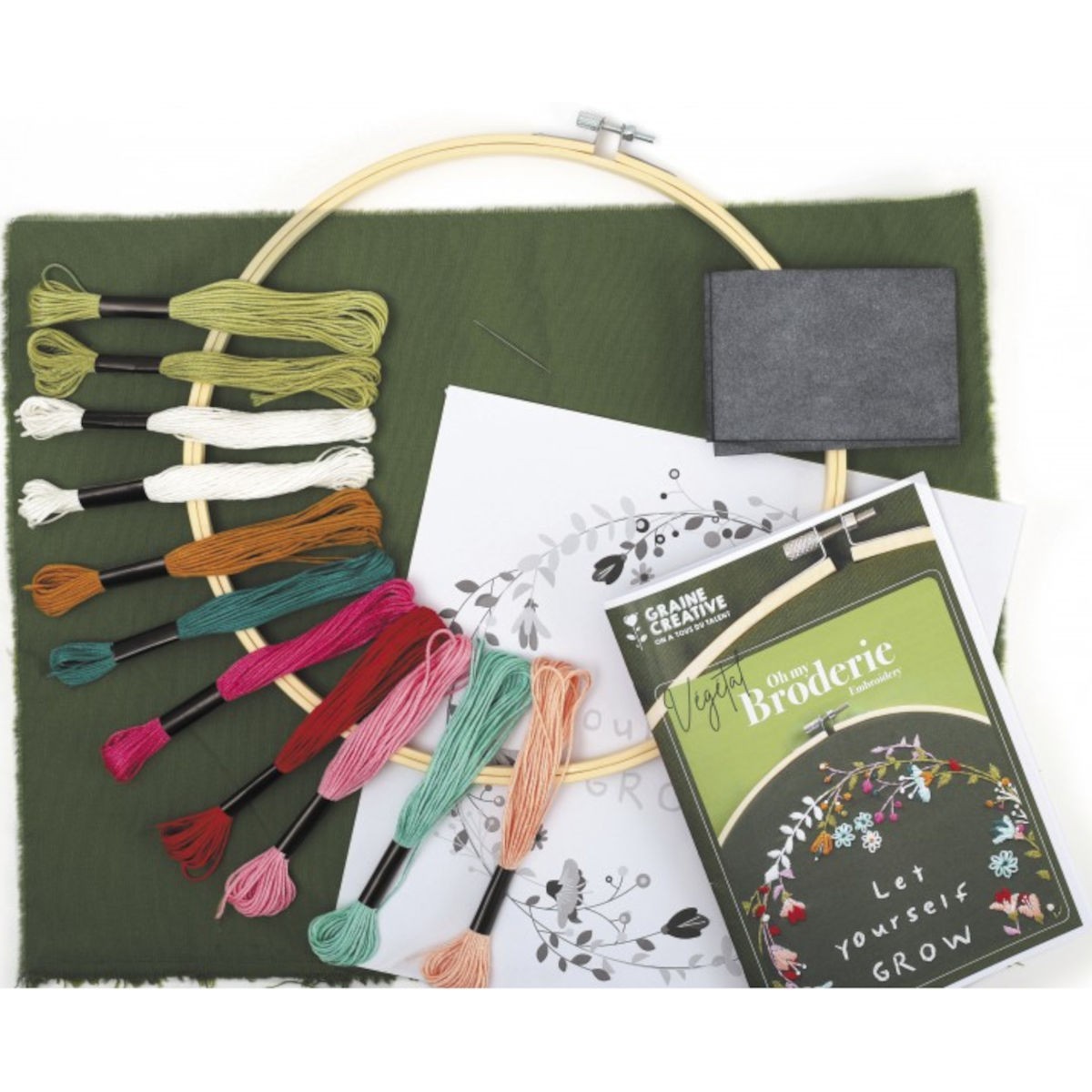 Zestaw do haftowania Let Yourself Grow dla średnio zaawansowanych