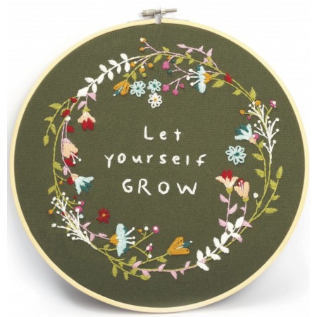 Zestaw do haftowania Let Yourself Grow dla średnio zaawansowanych Zestaw do haftowania Let Yourself Grow dla średnio zaawansowanych