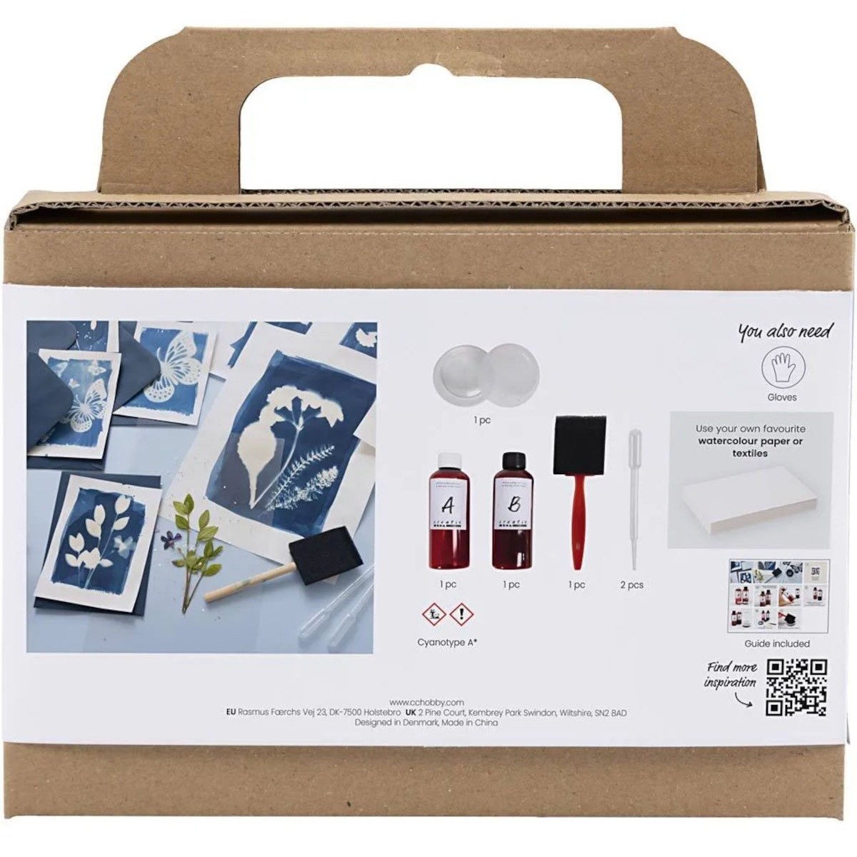 Zestaw podstawowych narzędzi do cyjanotypii, Creativ