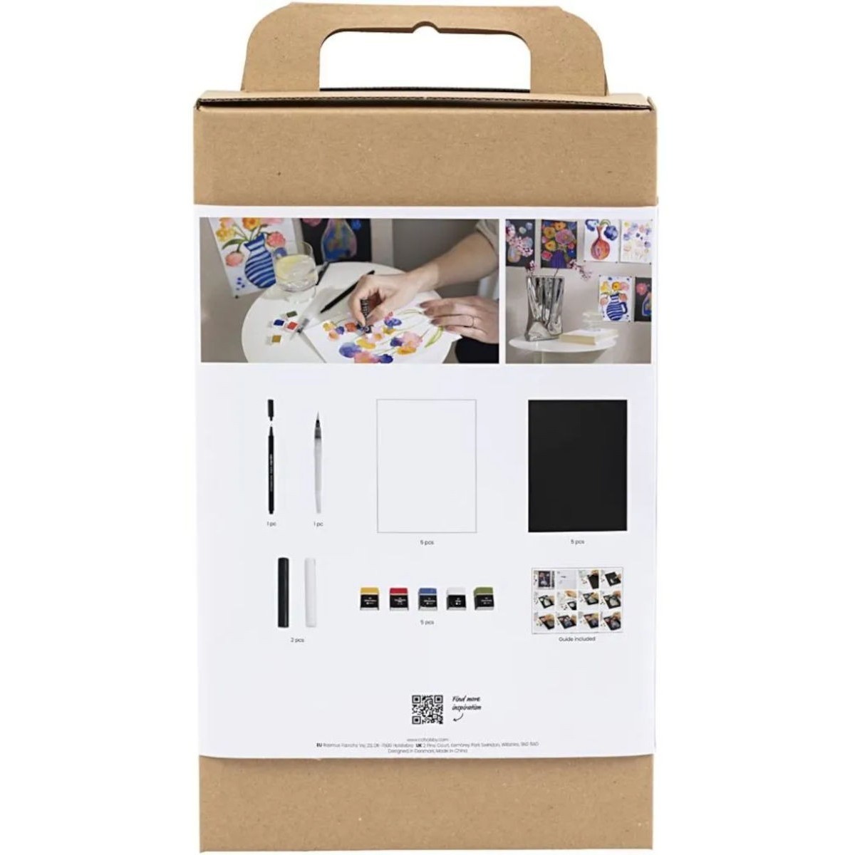 Zestaw do malowanie akwarelami "Kwiaty" dla początkujących