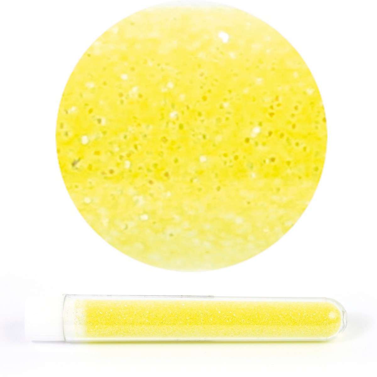 Brokat sypki żółty fluorescencyjny biodegradowalny | Dadum