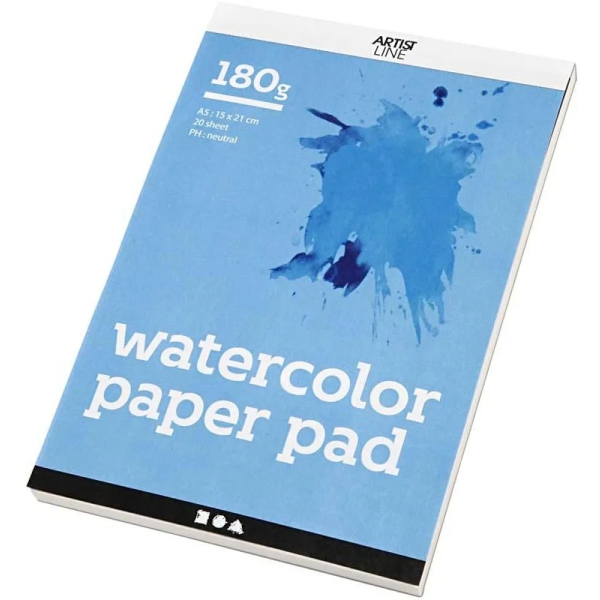 Blok do akwareli - A5 180g biały 20 arkuszy | Dadum