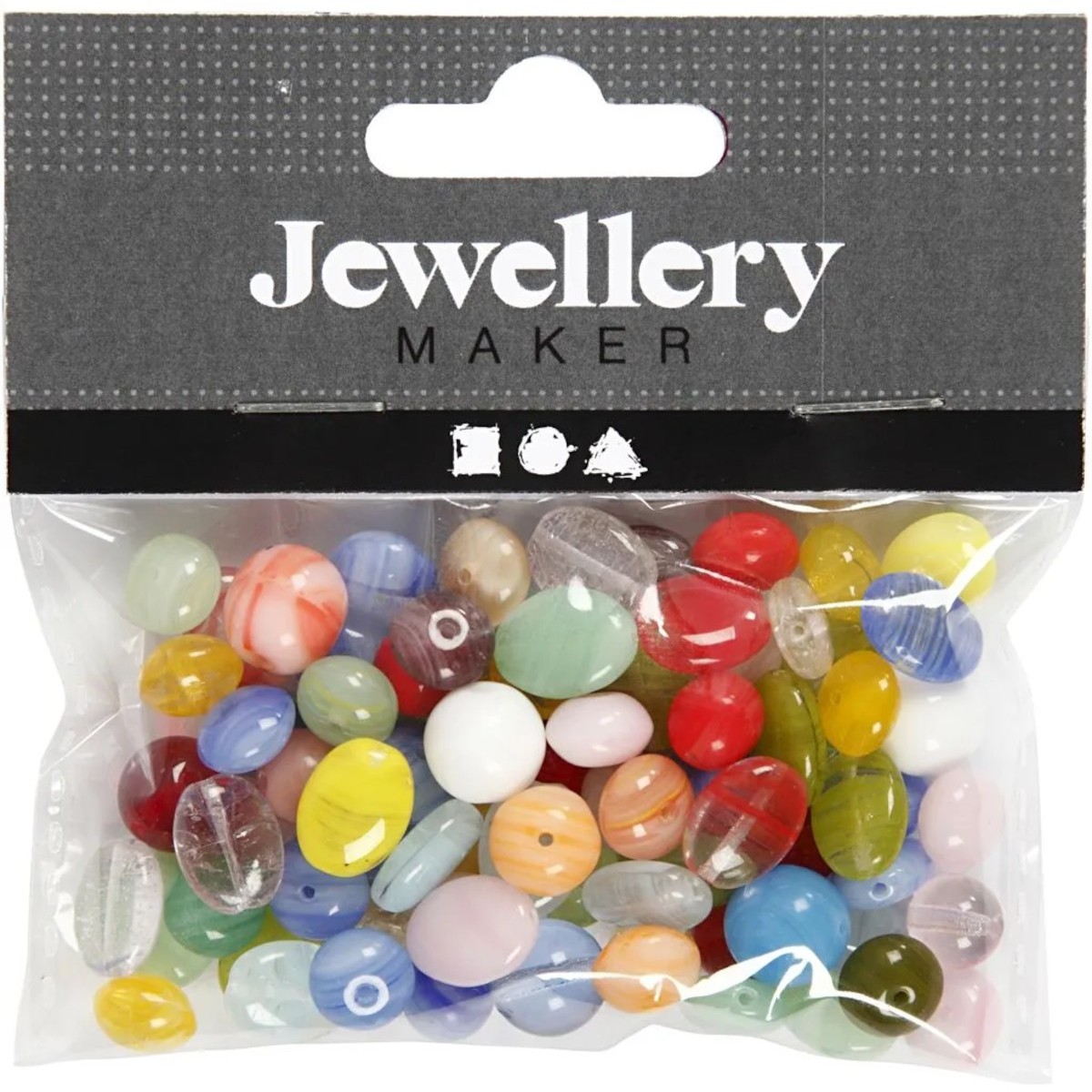 Koraliki szklane mix kolorów 6-13 mm | Dadum