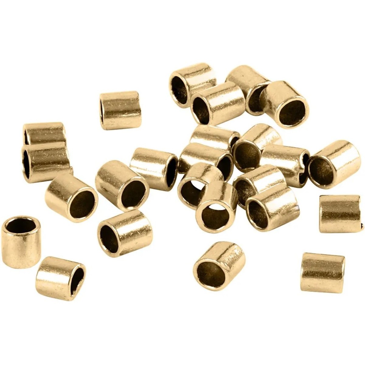 Koraliki rurki Seed Beads złote 2mm zestaw 80szt | Dadum