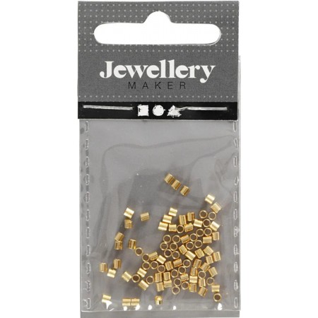 Koraliki rurki Seed Beads złote 2mm zestaw 80szt | Dadum Koraliki rurki Seed Beads złote 2mm zestaw 80szt | Dadum