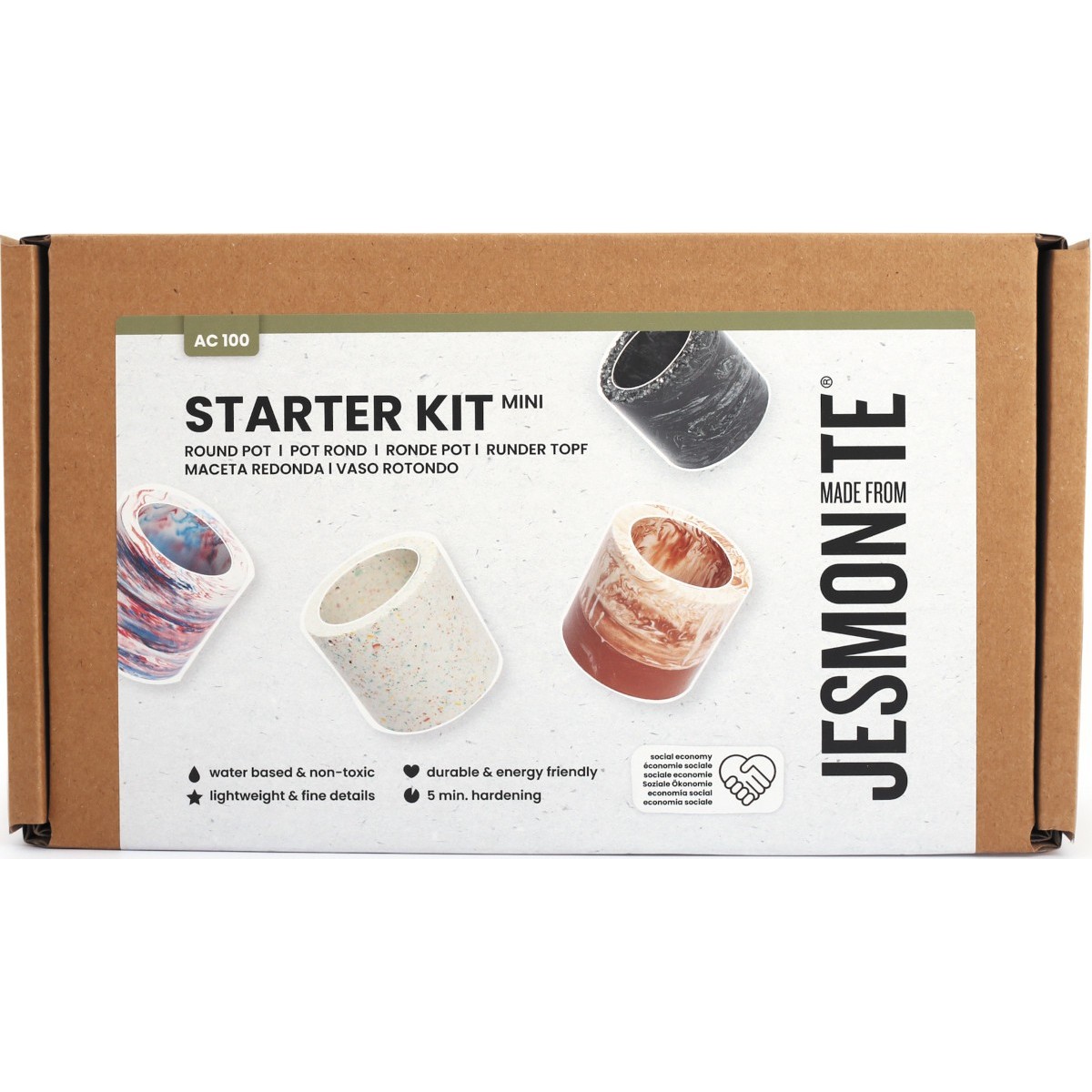 Zestaw DIY okrągłe naczynia z gipsu polimerowego | Dadum