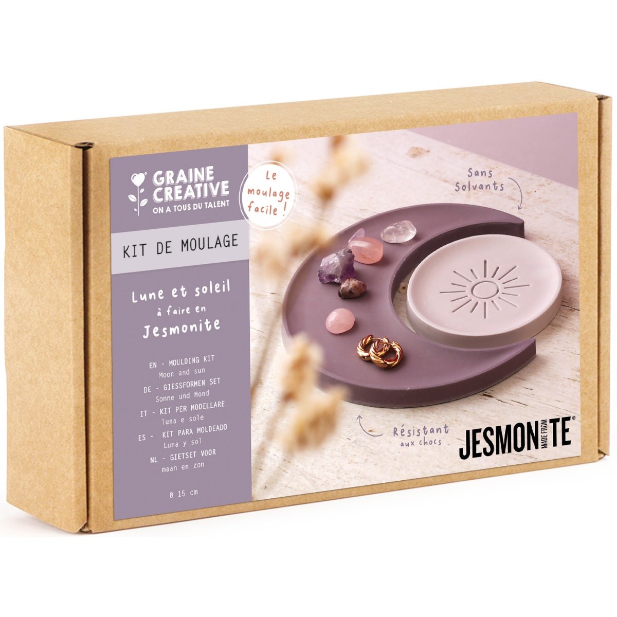 Zestaw DIY słońce i księżyc z gipsu polimerowego | Dadum