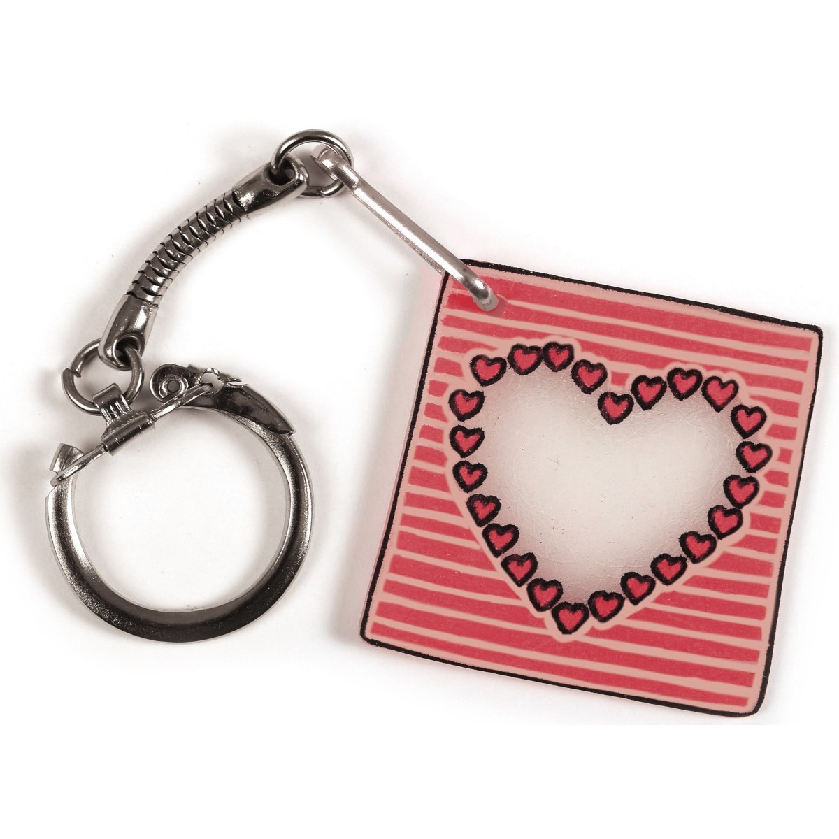 Zestaw DIY breloki do kluczy Serca z magicznego plastiku | Dadum